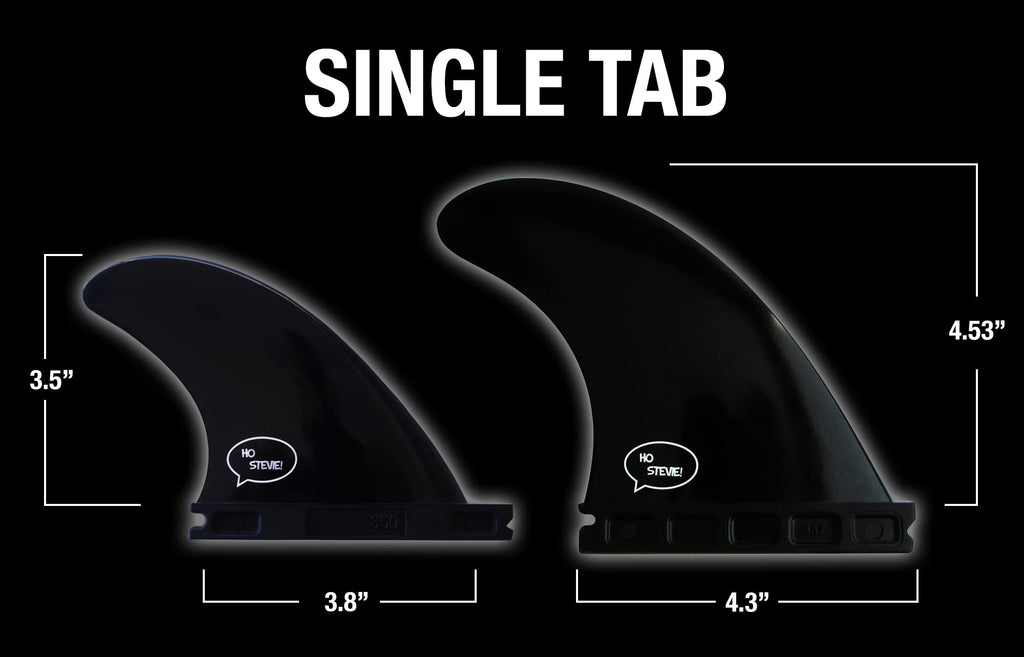 Ho Stevie! Frp Quad (4) Surfboard Fins - Stronger Than Regular Nylon Fins - Includes Fin Bag, Screws, Wax Comb And Fin Key (Blac