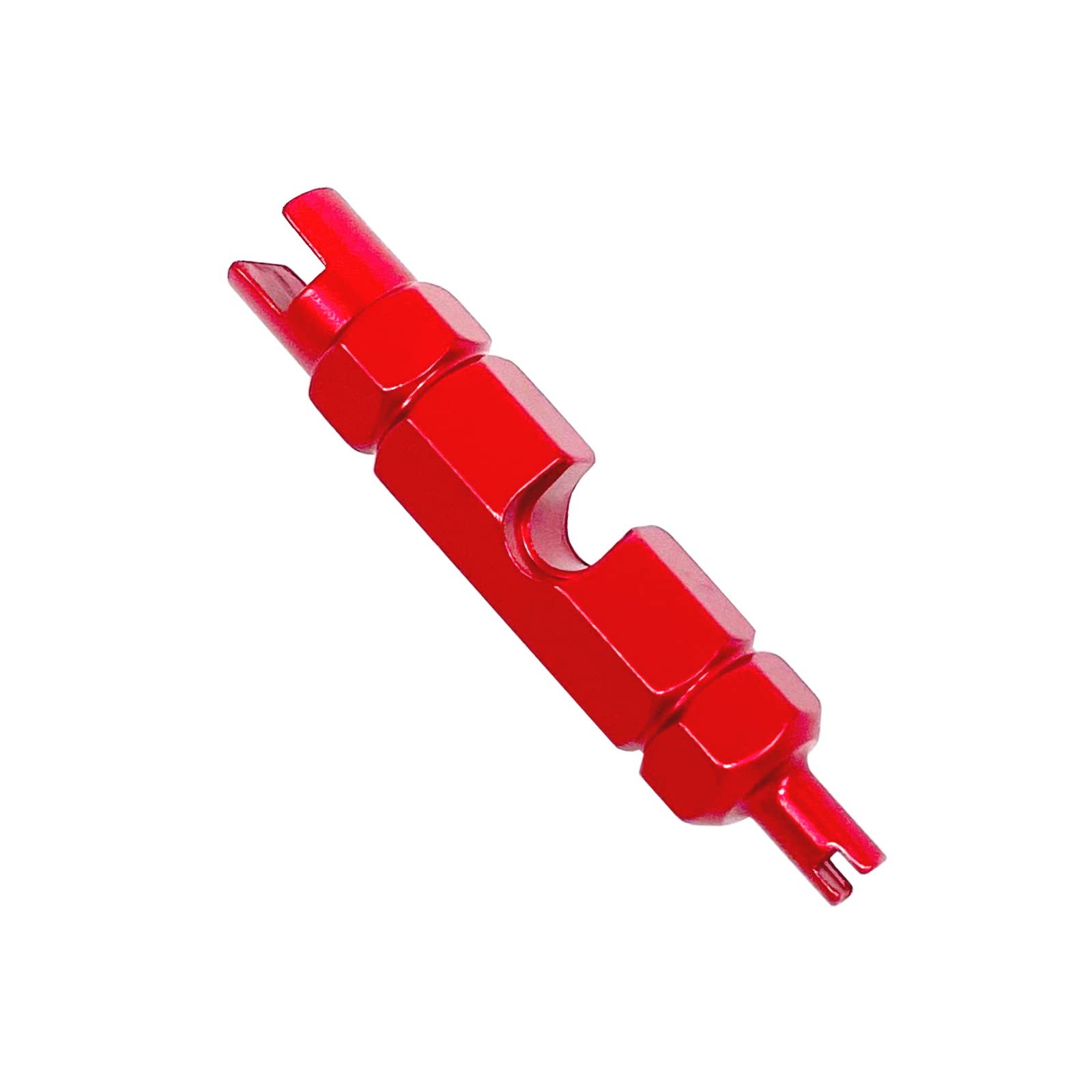 Zufecy Bike Valve Core Repair Tool For Schrader Presta, Valve Core Remover Tool Tubeless Bicycling Tires (Red)
