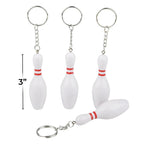 Rhode Island Novelty 3 Inch Bowling Pin Key Chains One Dozen