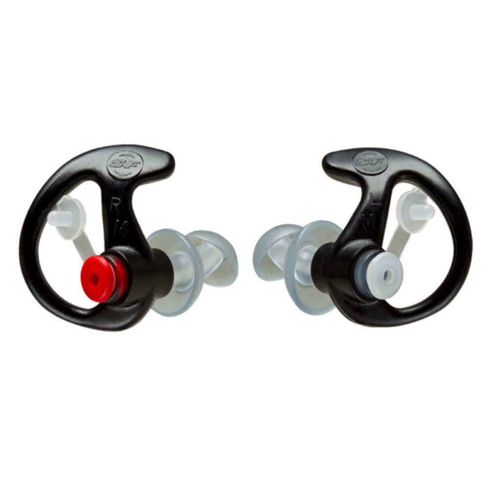 Surefire Ep3 Sonic Defenders Filtered Earplugs, Double Flanged Design, Reusable, Black, Medium