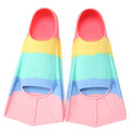 Foyinbet Kids Swim Fins,Short Youth Fins Swimming Flippers For Lap Swimming And Training For Children,Girls,Boys (Macaron, Mediu