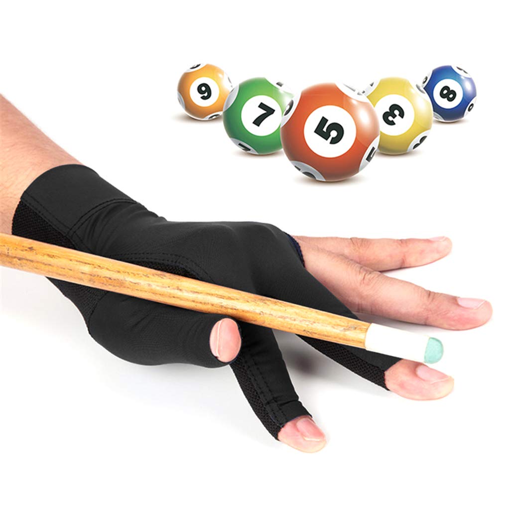 MioCloth Anti Slip Billiard Glove Left Hand Snooker Carom Billiard Pool Cue Sport Professional 3 Finger Glove Handwear Gift for 