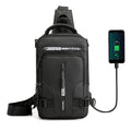 Jbb Waterproof Sling Bag Crossbody Backpack For Men Women Multipurpose Waist Pack With Usb Charging Port For Hiking Walking Blac