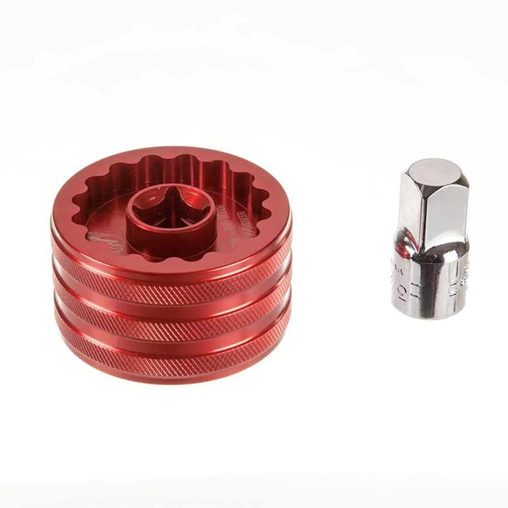 Wheels Mfg Double Sided Bottom Bracket Socket Red, 16X48.5Mm/16X44Mm