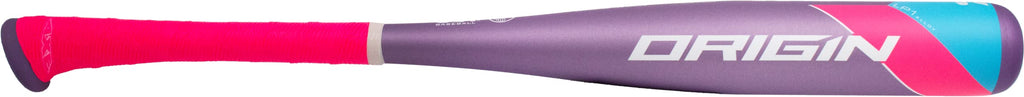 Axe Bat 2022 Origin (-11, 2-1/4'') Usabat Tee Ball Baseball Bat, 1-Piece Alloy, Purple/Pink/Blue, 26 In/15 Oz.