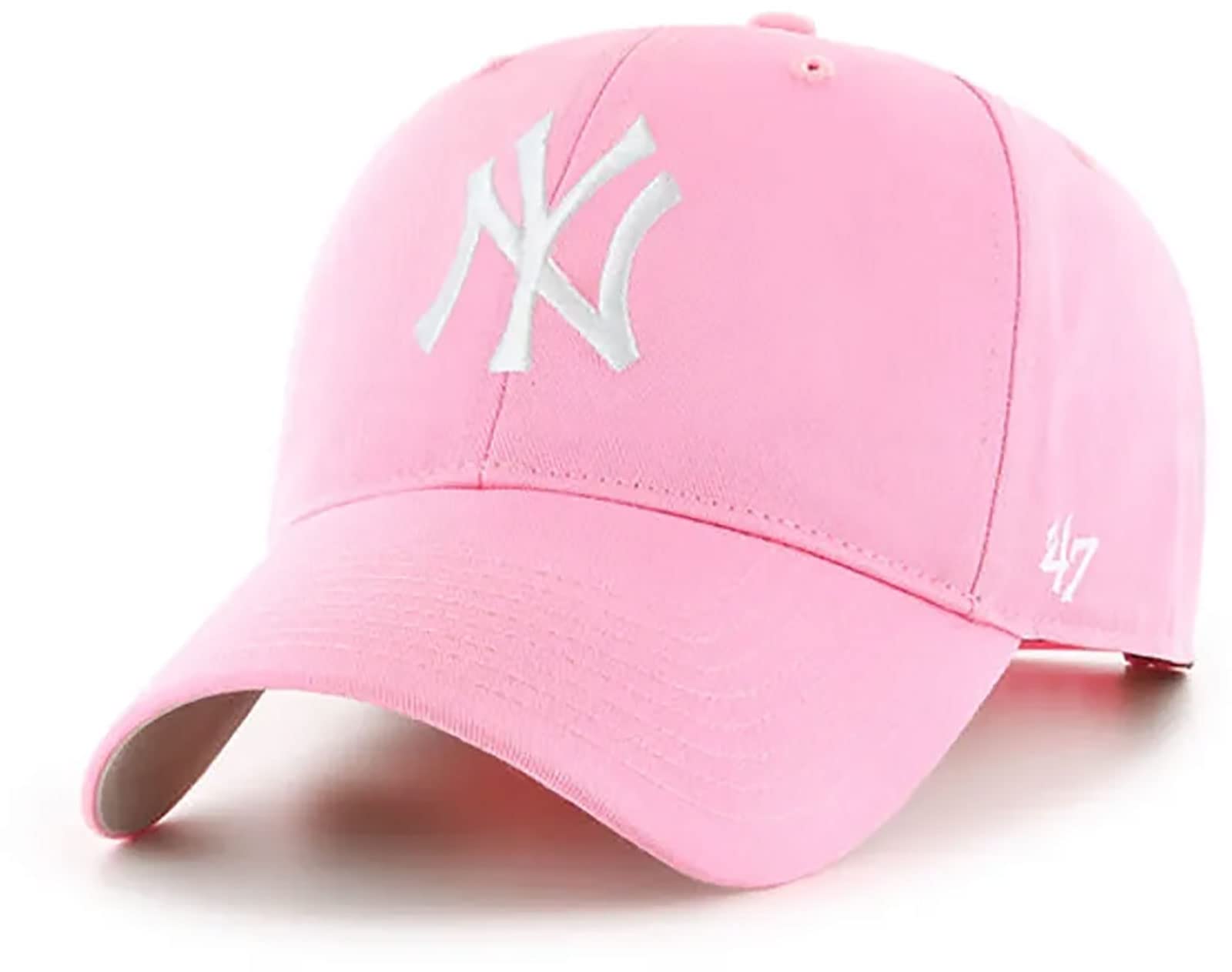 47 New York Yankees Hat Toddler Boys Girls (1-4 Years) Mvp Adjustable Baseball Cap, Rose Pink, One Size