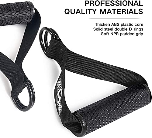 Innstar Upgraded Heavy Duty Exercise Handles, Cable Machine Attachments Resistance Bands Handles With Solid Abs Core Grips Fitne