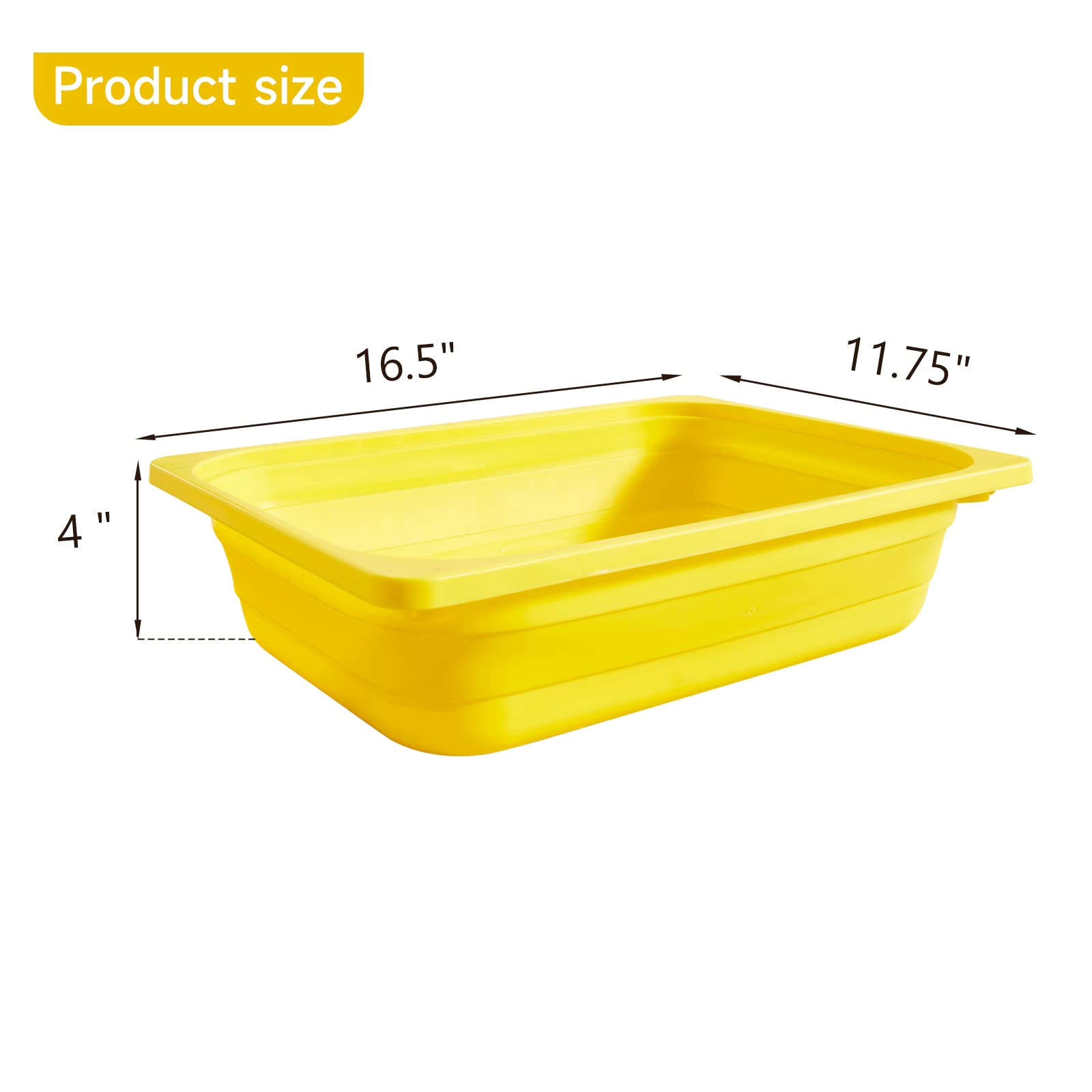 Beright Collapsible Storage Bin, Wash Basin Folding Dish Tub Sink, Space Saving For Dishing, Fruit And Camping, Hiking And Home,