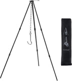 Camping Tripod Campfire Cooking Dutch Oven Tripod Mini Adjustable Grill Tripod Cooker Campfire Grill Stand Tripod Grilling Set C