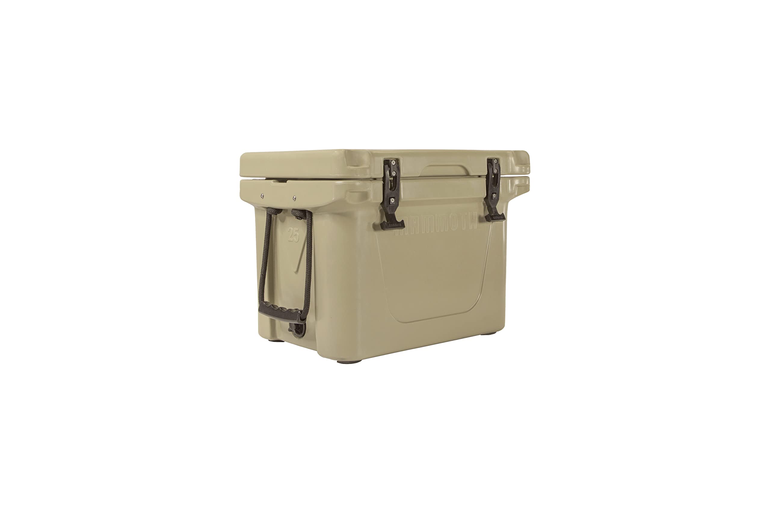 Mammoth Ranger 25 Cooler, Insulated Hard Ice Chest With 25 Quart Capacity, Holds 30 Cans, Great For Boat, Camping, Tan