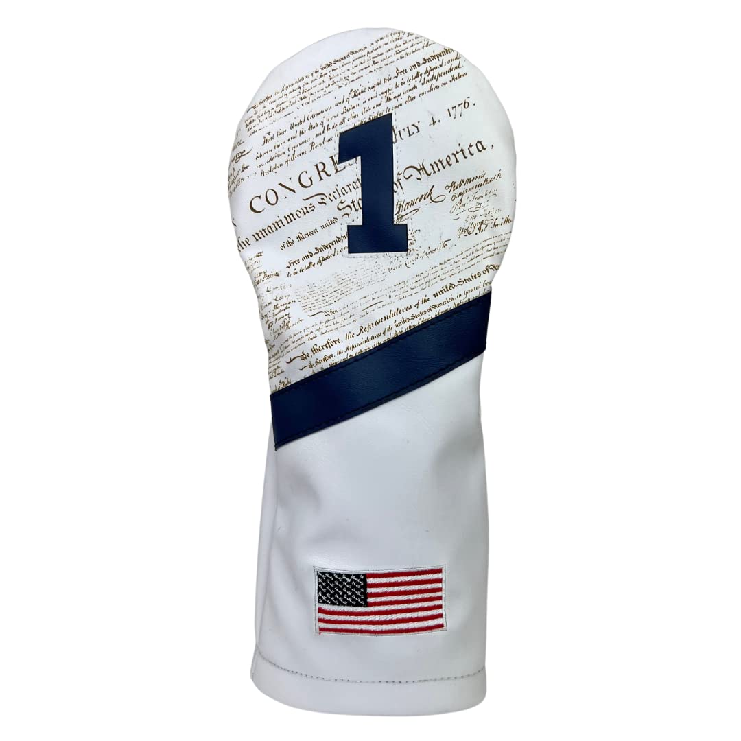 Sunfish Leather Driver Golf Headcover The Declaration - Usa America