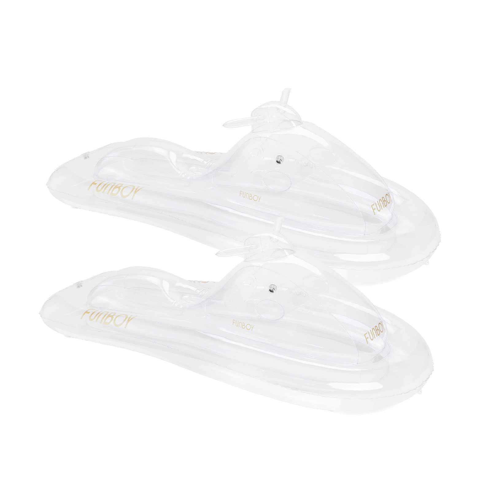 FUNBOY Winter Fun Inflatable Snowmobile, Two Pack, Clear Two Pack