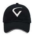 Faas Fashionable Latest 3D Embroidered Cotton Adjustable Baseball Caps For Men Black
