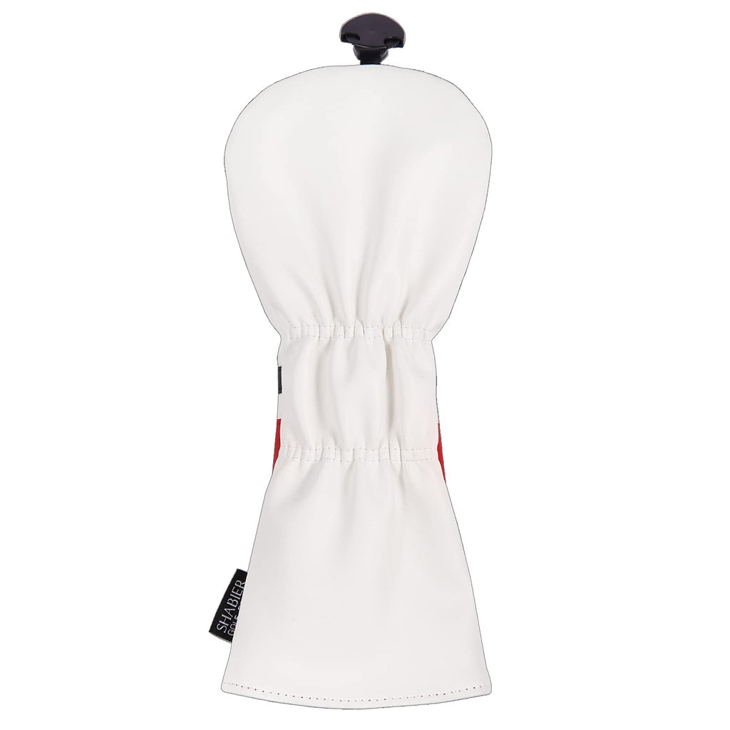 Shabier Golf Sports Style Golf Wood Club Headcover Driver Cover For Taylormade M5 M6 Driver (White 23 Fairway Cover)
