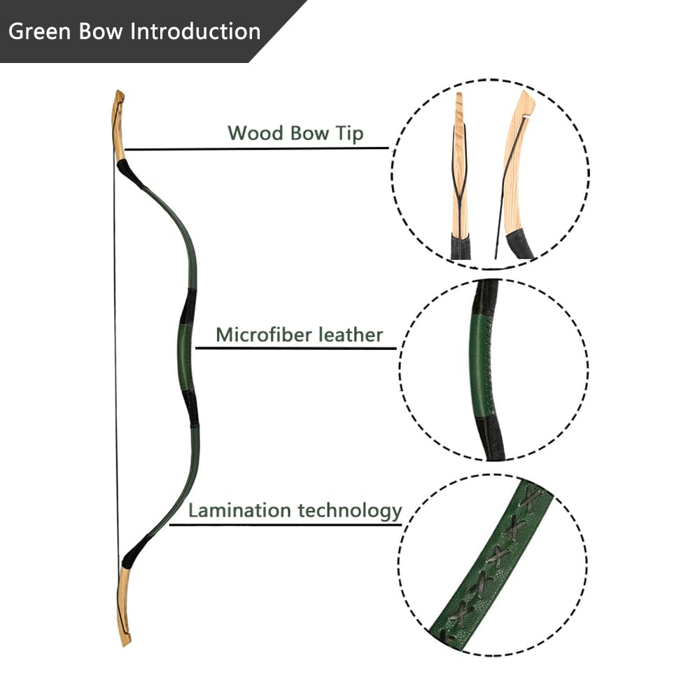 Af Archery Turkish Recurve Bow, 53 Traditional Horse Bow, Mounted Archery And Precision Shooting,Suitable For Entry Into Adults