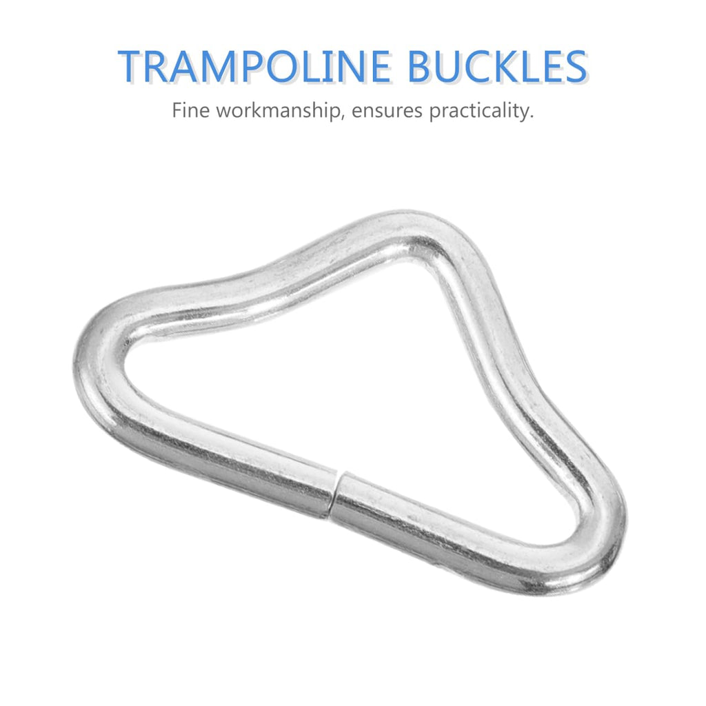 40Pcs Trampoline Triangle Ring Leash Rings Heavy Duty Leash Replacement Trampoline Clips Marine Clips Bungee Bed Triangle Ring G