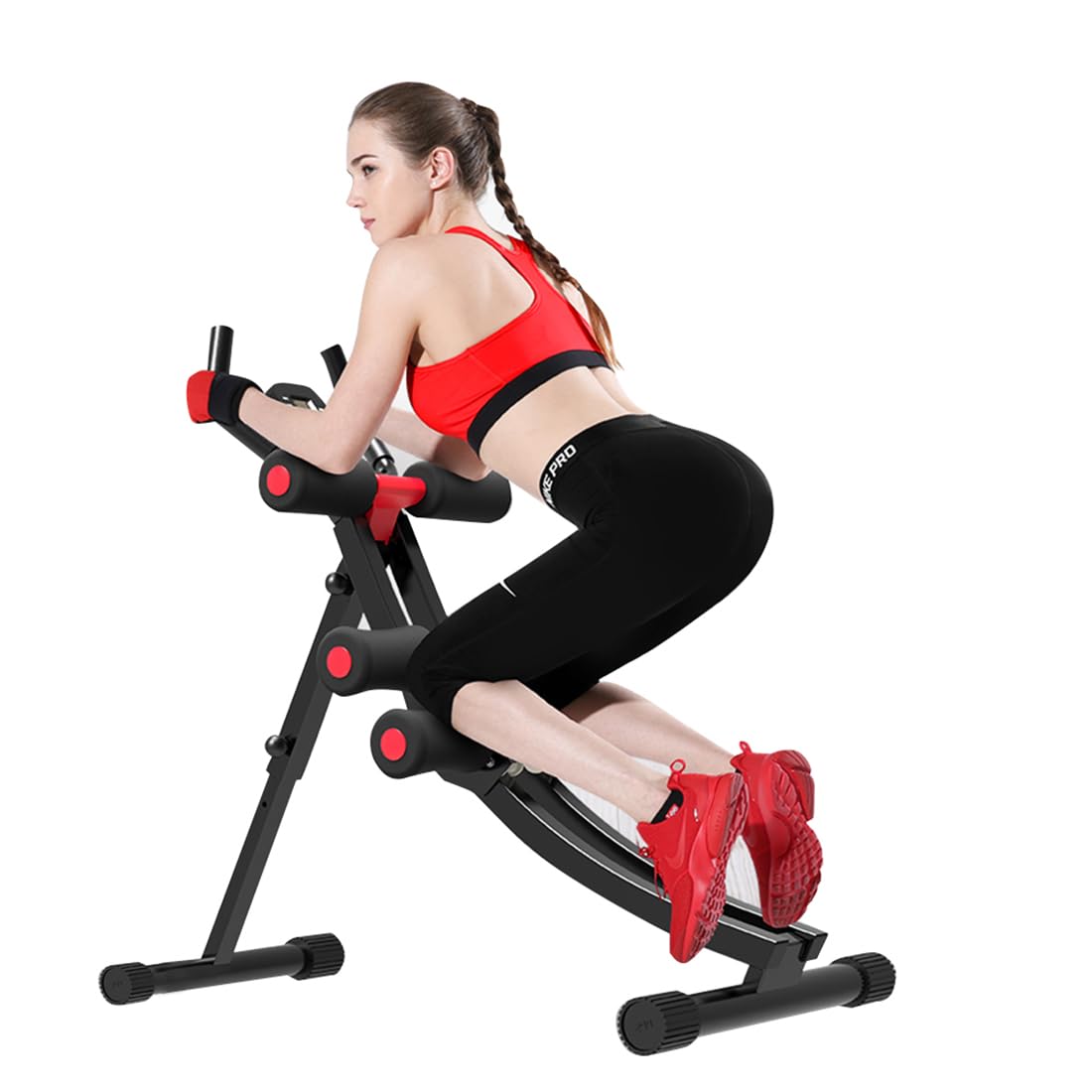 Fitlaya Fitness Core & Abdominal Trainers Ab Workout Machine Home Gym Strength Training Ab Cruncher Foldable Fitness Equipment (