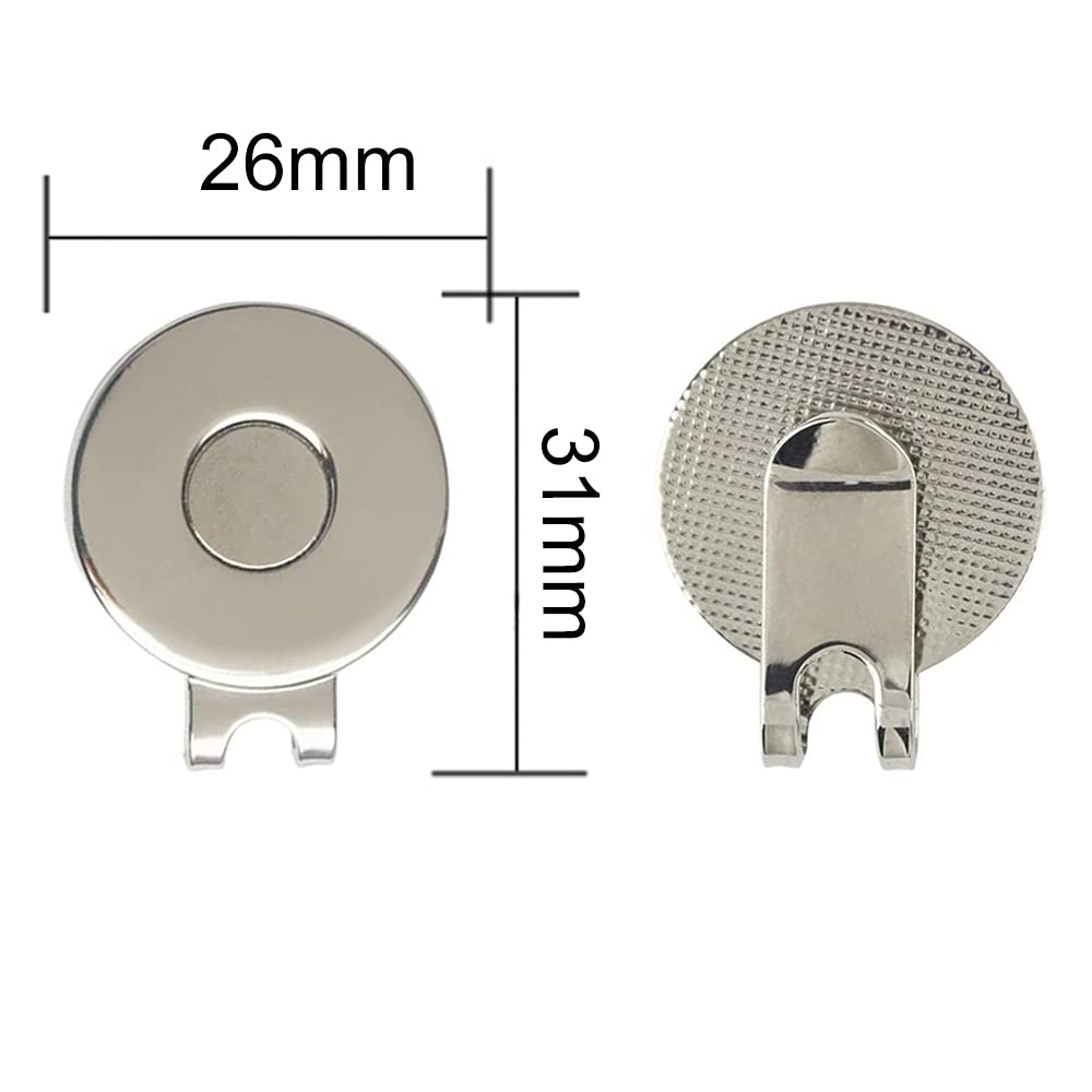 Pinmei Golf Hat Clips Golf Ball Marker Holder Golf Cap Clips Value 5Pcs Golf Gift For Golfer Women And Men (Sliver)