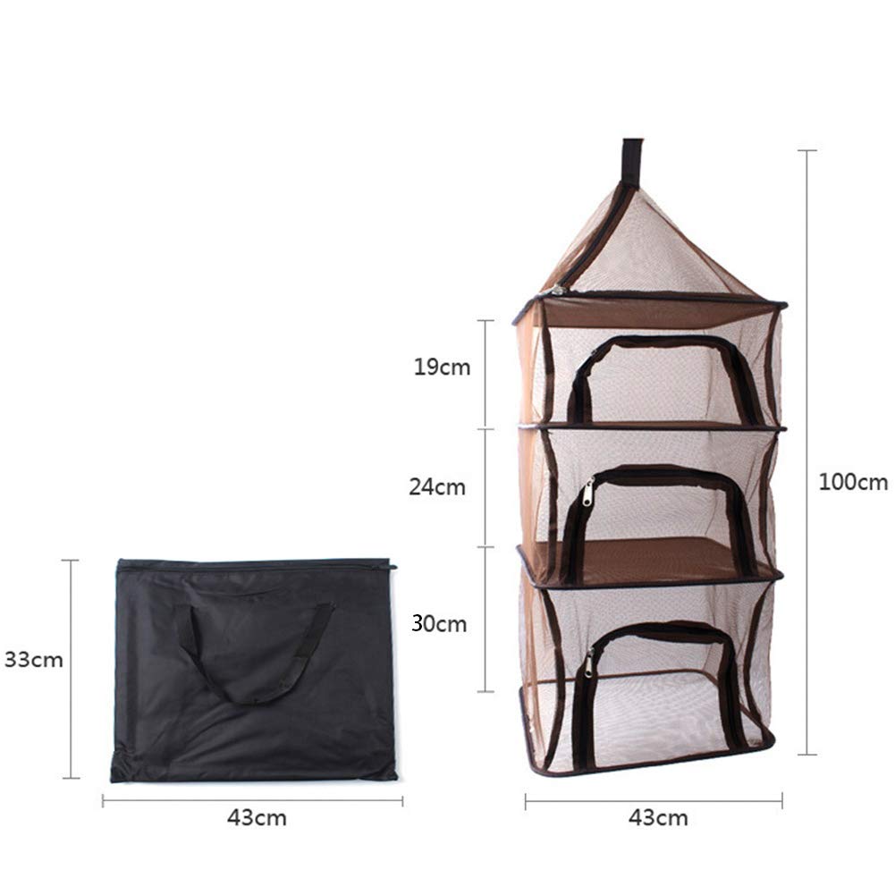 Desy & Feeci Camping Dry Net-4 Layer Outdoor Hanging Foldable Drying Rack, Camping Organizer Mesh Dryer Storage For Home Picnic