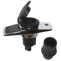Perko Locking Collar Pole Light Mounting Base - 2 Pin - Chrome Plated