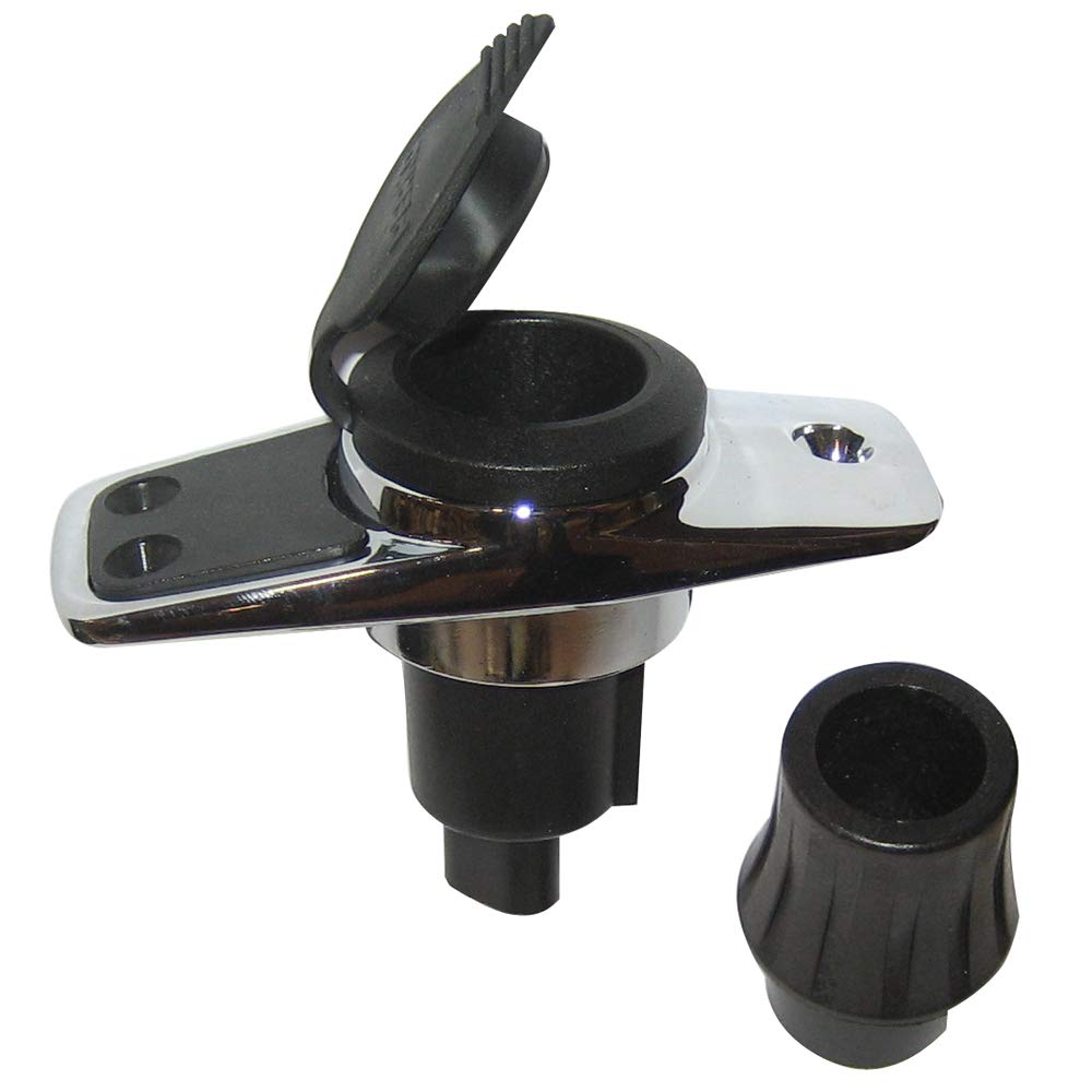 Perko Locking Collar Pole Light Mounting Base - 2 Pin - Chrome Plated