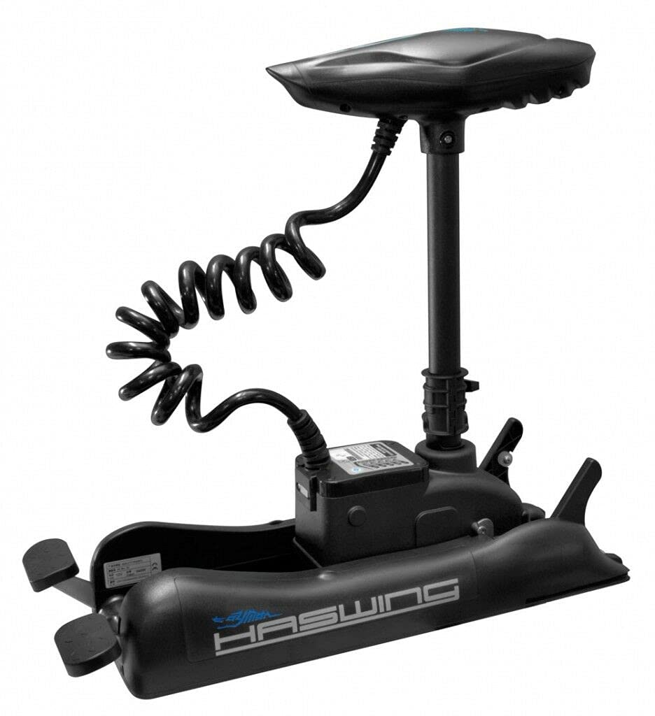 Parkho Haswing Electric Trolling Motor - 12V 55Lb 54 Inch Shaft Cayman Bow Mount Boat Fishing Saltwater Freshwater With Remote C