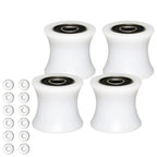 Total Trainer Rollers/Wheels Of 4 For Models Dlx, Dlx Ii, Dlx Iii, Adv Dlx, Pilates, Pilates Pro 2500, 3000, 4000,570, 2000 (Whi