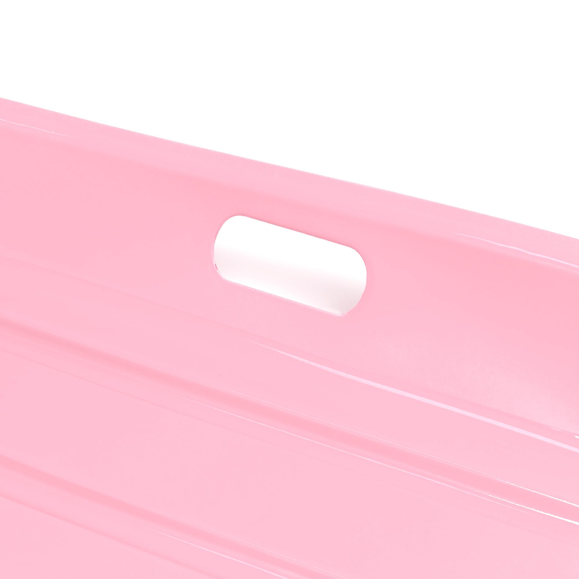 Best Choice Products 35In Kids Plastic Toboggan Snow Sled W/Pull Rope, 2 Handles - Light Pink