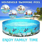 Nuwani Kiddie Pools - Round Plastic Pool For Kids, Toddler & Baby - Easy Non Inflatable Snapset Kid Pool - Large Collapsible Swi