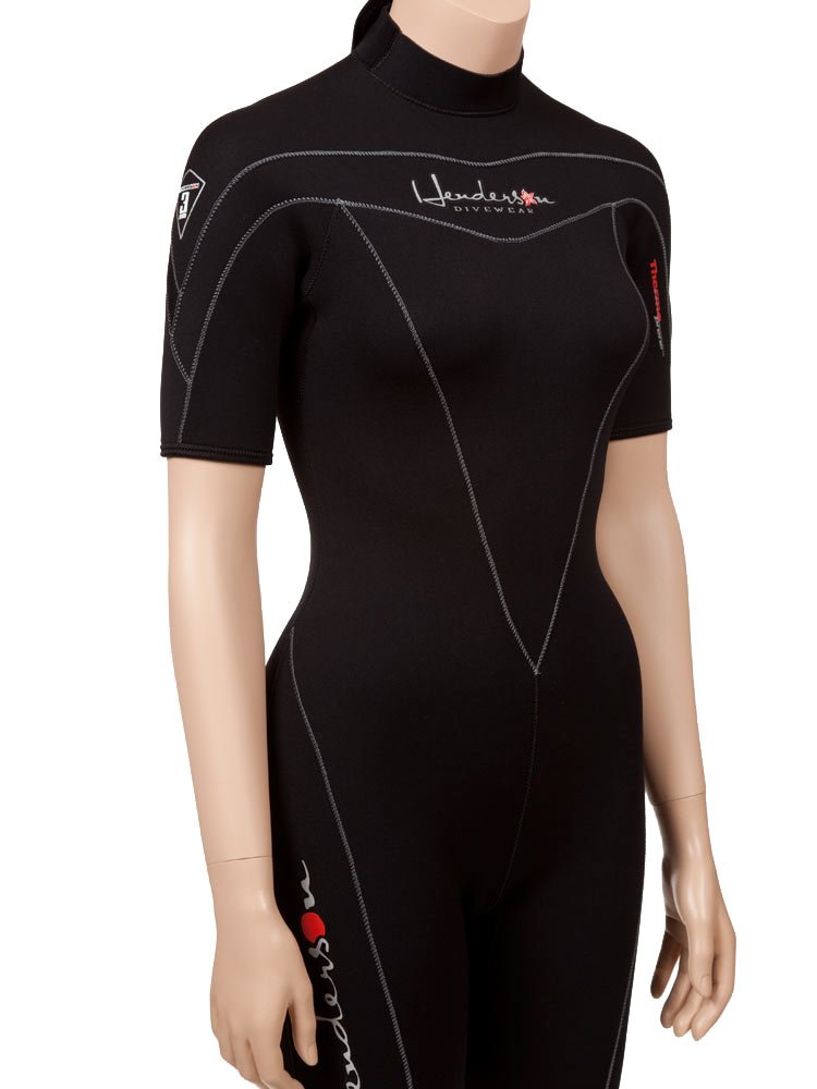 Henderson Woman Thermoprene 3Mm Shorty (Back Zip) Scuba Diving Wetsuit-Black-10