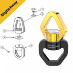 Digtichnny Swing Swivel, 35Kn Safety Rotational Device, Digtichnny Swing Spinner For Web Tree Swing, Aerial Dance, Children'S Sw