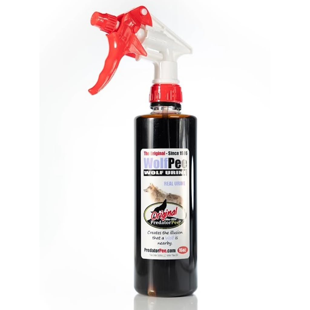 PredatorPee Wolf Urine, Territorial Marking Scent, Creates Illusion that a Wolf is Nearby, Natural Coyote and Fox Deterrent, 16o