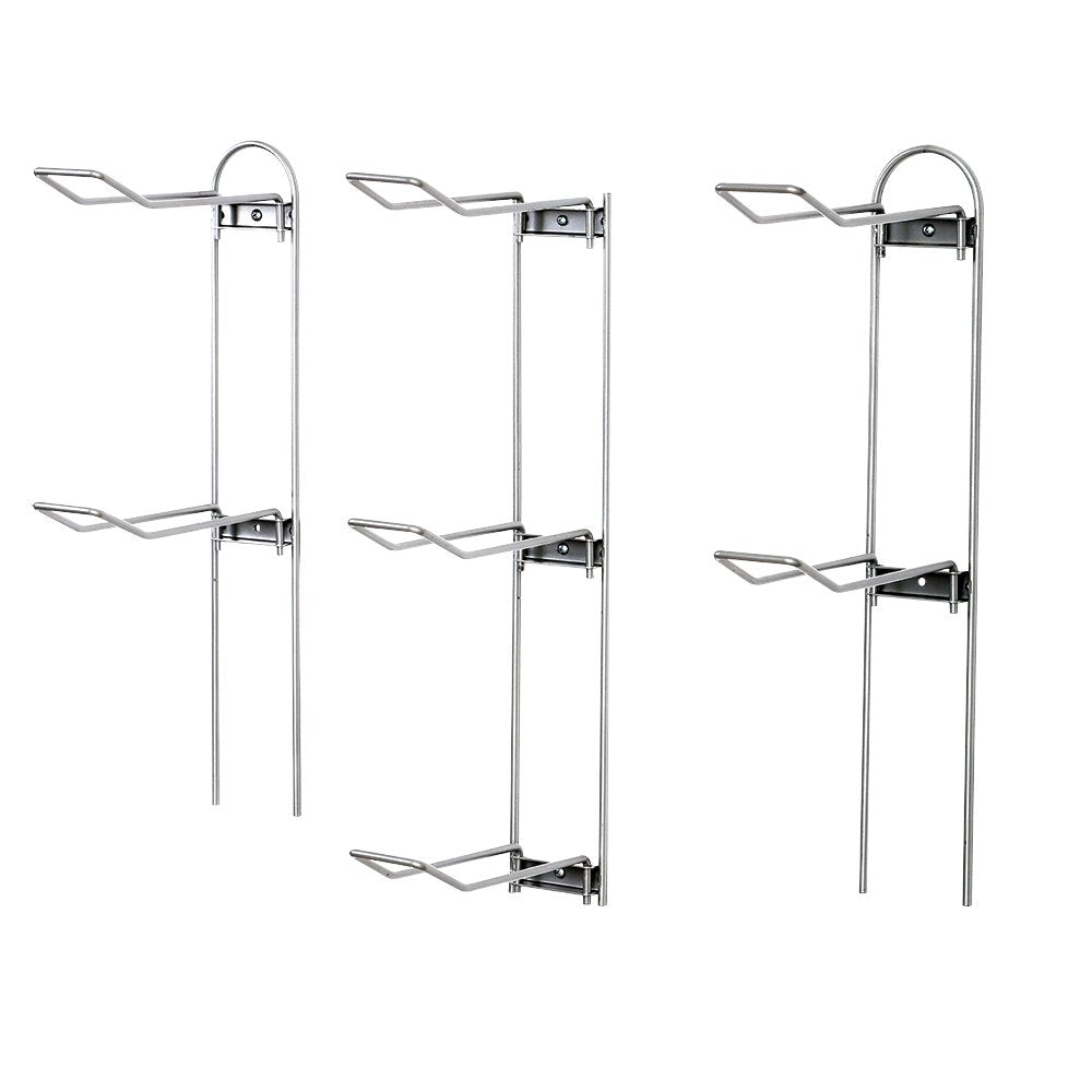 Knape & Vogt John Sterling Sports Rack For Garage, 7-Ball Capacity, Alloy Steel, Silver, 63-1/8''