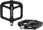 Rock Bros Mountain Bike Pedals Nylon Composite Bearing 9/16'' Mtb Bicycle Pedals With Wide Flat Platform Black