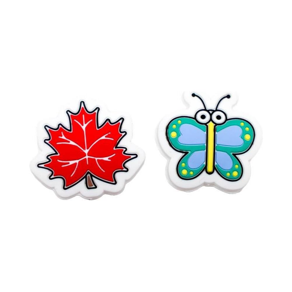 Gamma Nature Tennis Dampener - Maple Leaf & Butterfly - 2-Pack