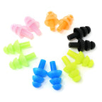 Honbay 6Pairs Reusable Silicone Swimming Earplugs Soft And Flexible Ear Plugs For Swimming, Learning, Hearing Protection, Concer