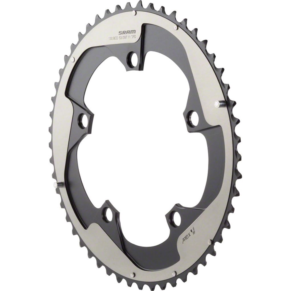Sram Red 22 53T 130Mm Bcd Yaw Chainring Gray For Hidden Or Non-Hidden Bolt Use With 39T