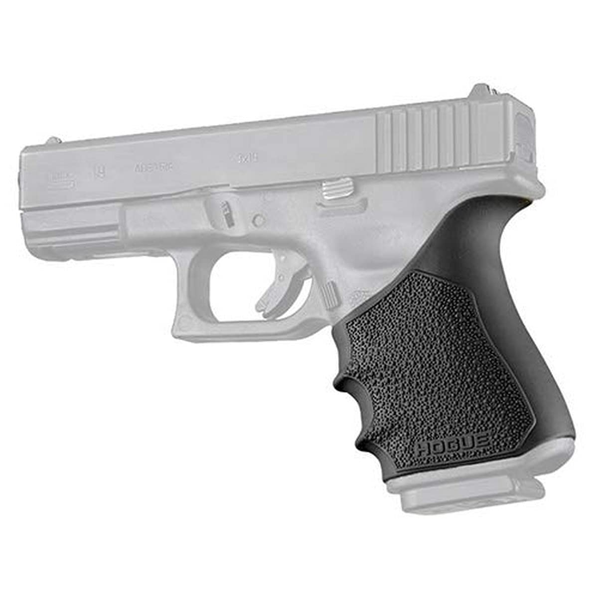Hogue Handall Beavertail Rubber Grip Sleeve For Glock 19, 23, 32, 38 (Gen 3-4), Black - 17040