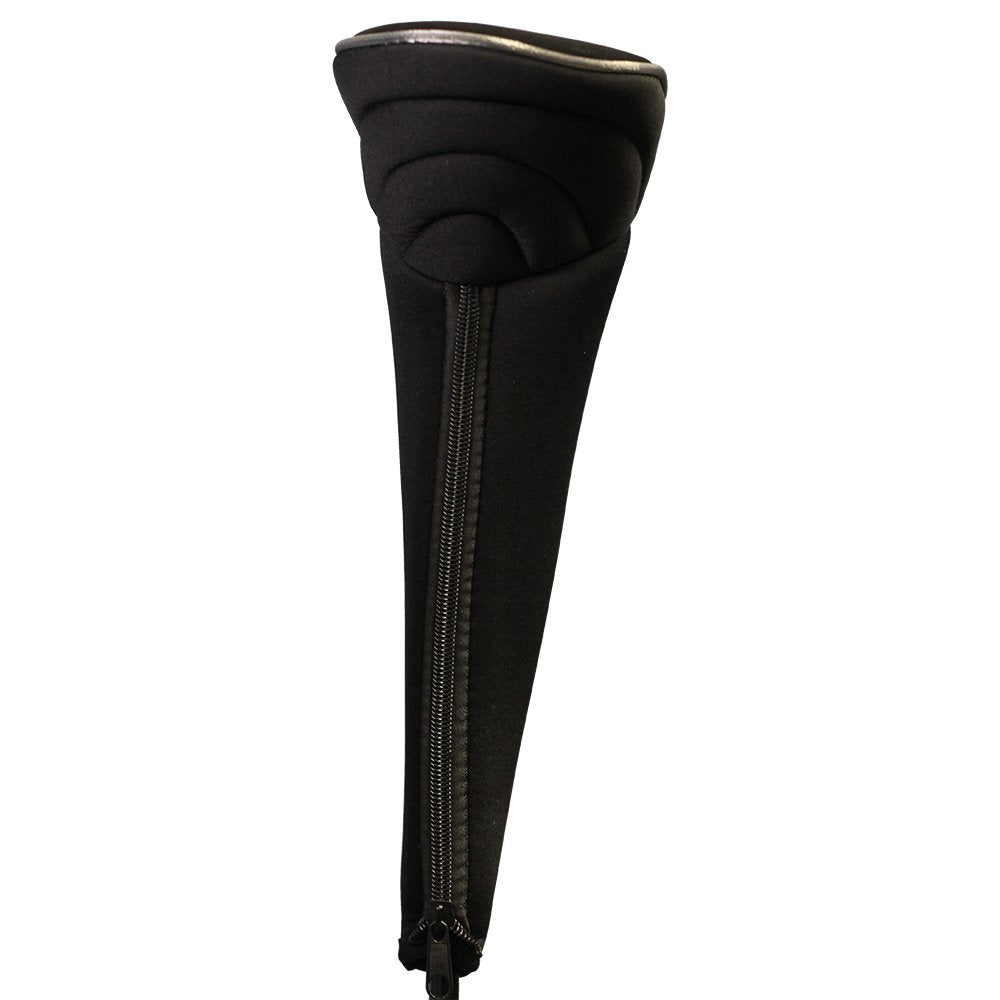 Black Golf Zipper Head Cover #9 Fairway Wood Metal Headcover Neoprene Traditional Plain Protective Cover Fits All Fairway Golf C