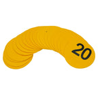 Eco Walker 4Inch Mini Floor Spot Markers For Classroom Preschool And Kindergarten (Set Of 20Pcs) (Yellow Number 1-20)