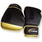 Trained Boxing Gloves 10Oz (Gold & Black)