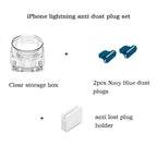 Viwieu Metal Anti Dust Plug Compatible With Iphone 14 13 12 11 X Xs Xr 8 7 Se Mini Plus Pro Max Ipad Airpods, 2 Pack Lightning C