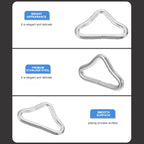 40Pcs Trampoline Triangle Ring Leash Rings Heavy Duty Leash Replacement Trampoline Clips Marine Clips Bungee Bed Triangle Ring G