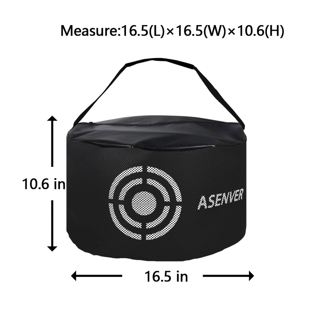 Asenver Black Golf Impact Bag Silent Golf Swing Trainer Golf Smash Bag Portable Power Hitting Bag Golf Training Aid