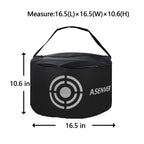Asenver Black Golf Impact Bag Silent Golf Swing Trainer Golf Smash Bag Portable Power Hitting Bag Golf Training Aid