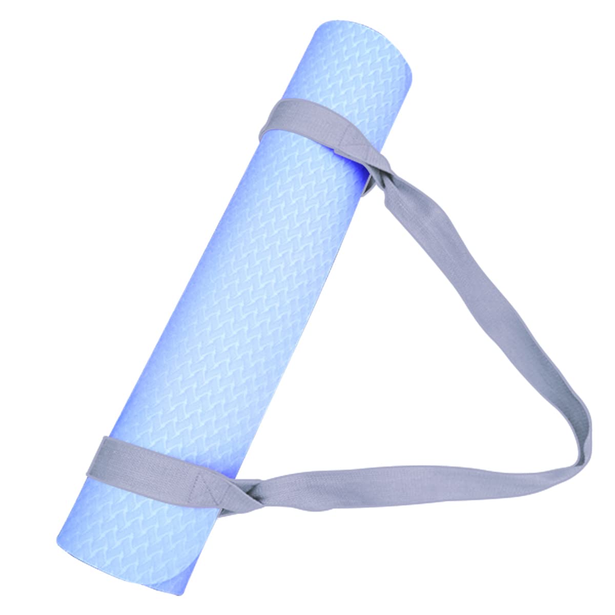 Tenalleys 1Pcs Grey Adjustable Yoga Mat Strap Multi-Purpose Straps Easy-Cinch Yoga Mat Sling For Carrying Training Equipment, 62