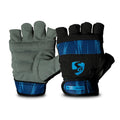 SG Blaze Gym Gloves for Men & Women | Weightlifting Gloves with Wrist Support, AntiSlip PU Palm, Half Finger Workout Gloves for
