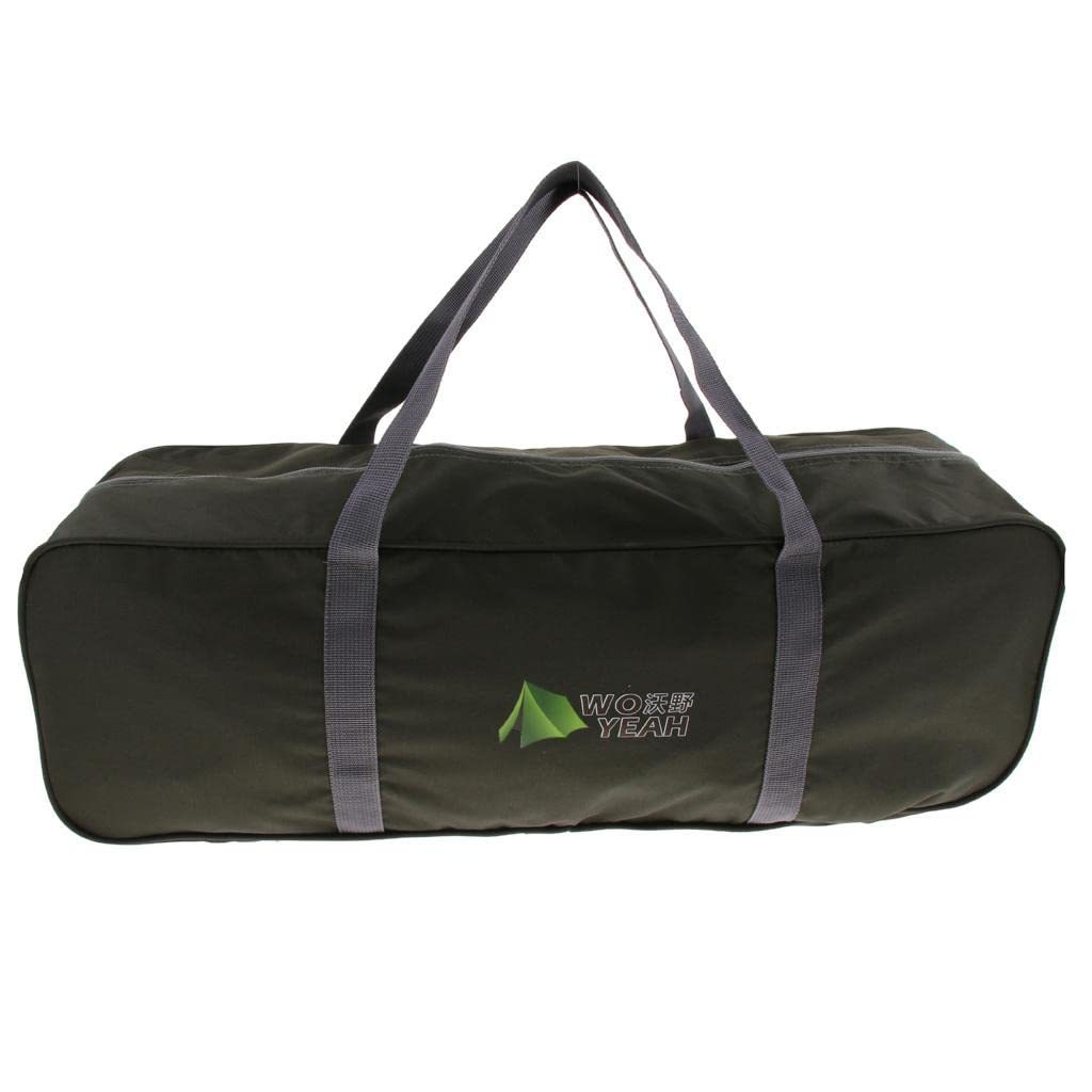 UJEAVETTE Outdoor Travel Duffel Bag Camping Equipment Zipper Storage Bag Green M