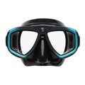 SCUBAPRO Zoom Scuba Mask with Ultra Clear Dual Lens and Lens-Change System for Optical Lenses for Diving, Black/Turquoise