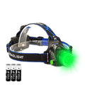 GaiGaiMall Green LED Headlamp Waterproof Head Torch Light with Zoomable and 3 Mode Best for Hunting, Outdoor Activities, Climbin